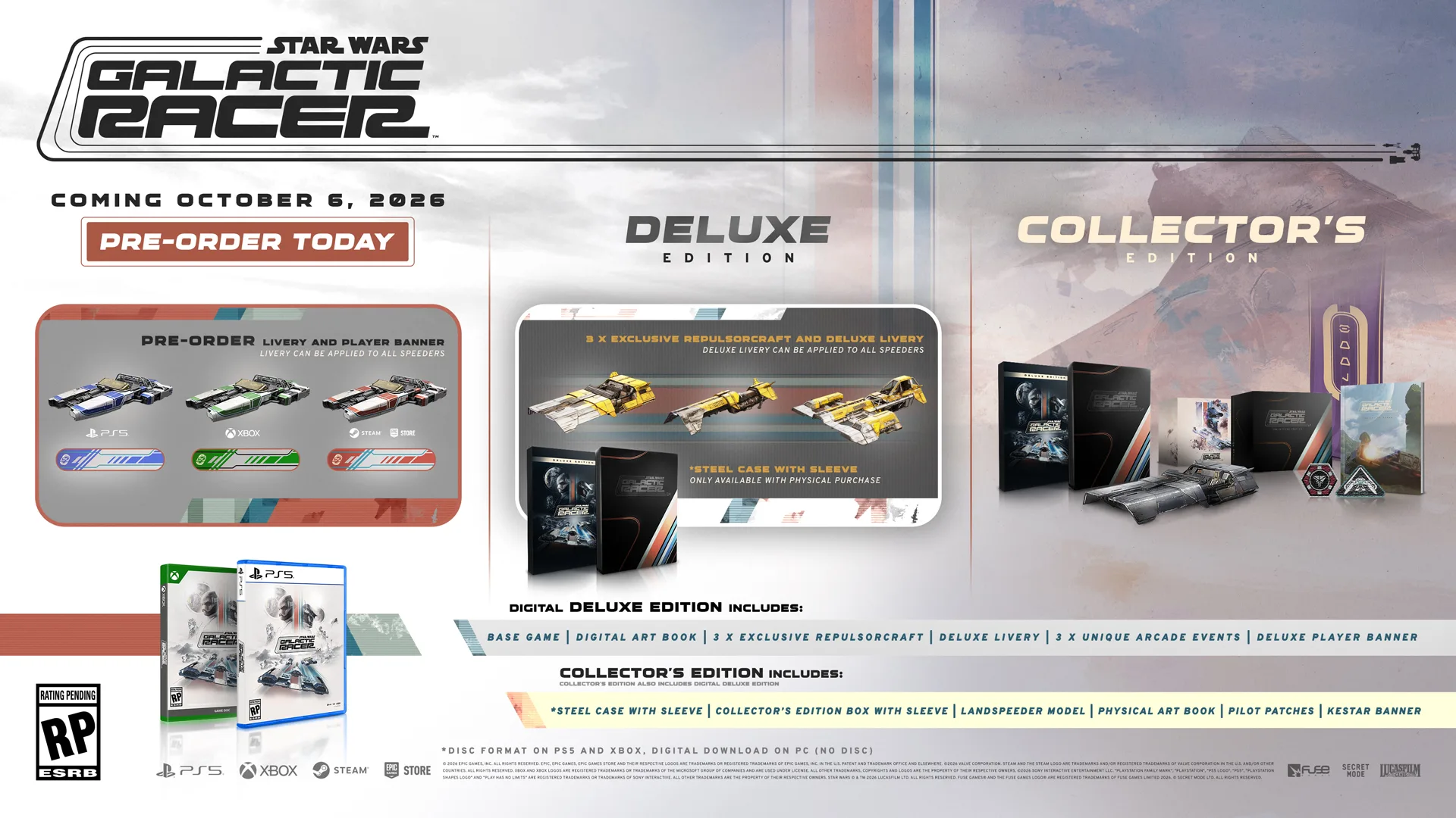 Star Wars: Galactic Racer - Standard, Deluxe and Collector's Editions beauty shot