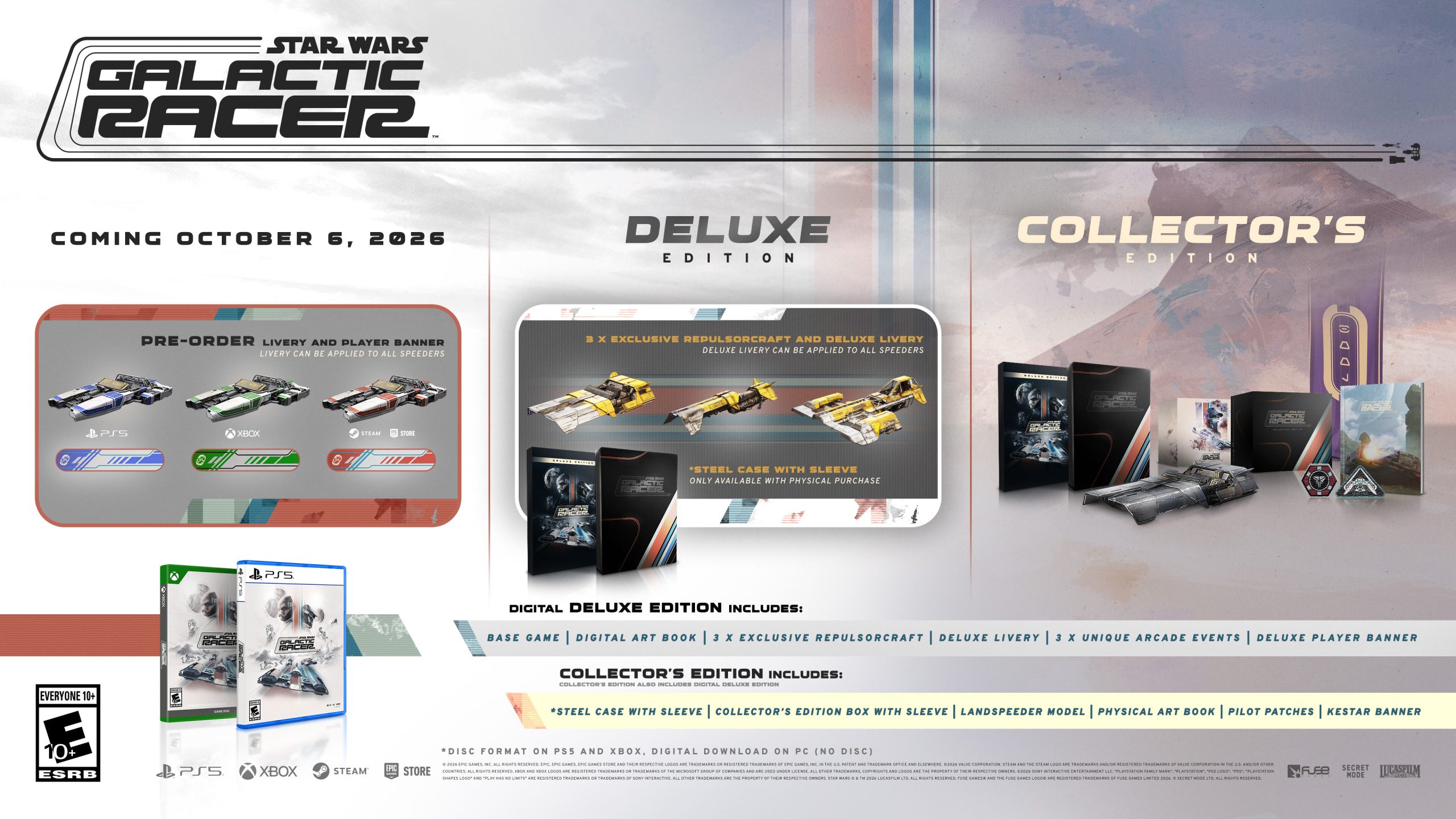 Star Wars: Galactic Racer - Standard, Deluxe and Collector's Editions beauty shot